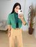 Blazer cropped alfaiataria verde