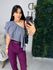 Blusa babado cinza