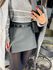 Short saia alfaiataria chumbo