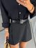 Short saia alfaiataria babi preto