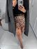 Saia animal print bege