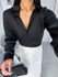 Camisa Lauren acetinada preta