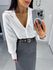 Camisa Lauren acetinada branca