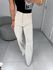 Wide leg elastano off white