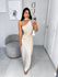 Vestido Ester bege/dourado