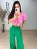 Cropped laise rosa