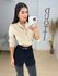 Cropped linho caqui 