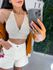 Cropped Laura bege claro
