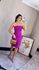 VESTIDO SUELLEN CANELADO SEM ALÇA- ROXO