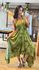 VESTIDO INDIANO BICO- VERDE MESCLA