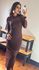 VESTIDO TULE MARROM