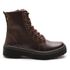 Bota Coturno Feminino Com Cadarço e Zíper Lateral ELT 7000C - Café
