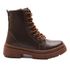 Bota Coturno Feminino Com Cadarço e Zíper Lateral ELT 7200C - Café