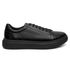 Tênis Casual Edgy em Couro Legítimo Preto 53013