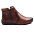 Bota Coturno Feminino Cano Curto Com Elástico Lateral Elt - 44003 Mogno