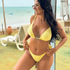 conjunto biquini fio Mônaco amarelo