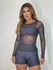 Blusa Comprida Tule Manga Longa Preta