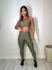 Conjunto Calça Top Alça Verde Militar