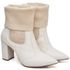 9505 Bota Cano Curto Salto Grosso Médio Napa/Knitted Off White