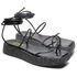 11001 Sandália Flat Strass Napa Preto
