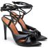 7954 Sandália Salto Alto Bico Folha Napa Preto