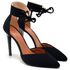 7957 Scarpin Salto Alto Nobuck Preto