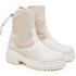 9314 Bota Coturno Cano Médio Napa/Knitted Off White