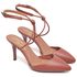 8927 Sandália Salto Médio Napa Bico Folha Blush