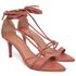 8926 Sandália Salto Médio Bico Folha Napa Blush