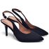 8968 Scarpin Slingback Salto Médio Nobuck Preto