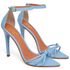 7912 Sandália Salto Alto Bico Folha Napa Indigo