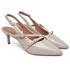 3271 Scarpin Slingback Salto Baixo Verniz Aveia