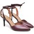 8916 Scarpin Salto Médio Bico Folha Napa Marsala