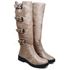 9918 Bota Biker Cano Alto Sola Tratorada Napa Destroyed Taupe