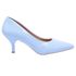 Scarpin Salto Baixo Verniz Azul