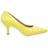 Scarpin Salto Baixo Verniz Amarelo