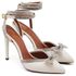 7947 Scarpin Salto Alto com Strass Napa Off White
