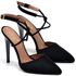 7927 Scarpin Salto Alto Nobuck Preto