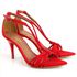8921 Sandália Salto Médio Nobuck Vermelho