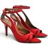 8929 Sandália Salto Médio Nobuck Vermelho