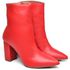 9501 Bota Cano Curto Salto Grosso Médio Napa Vermelho