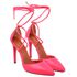 7939 Scarpin Salto Alto Bico Folha com Tiras Napa Aloha