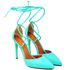 7939 Scarpin Salto Alto Bico Folha com Tiras Napa Salinas