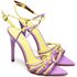 7940 Sandália Salto Alto Bico Folha Napa Lavanda/Siciliano