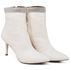 9107 Bota Cano Curto com Strass Salto Médio Napa Off White