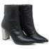 9504 Bota Cano Curto Salto Medio com Strass Napa Preto