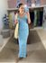 Vestido Tricot Flora Azul Claro
