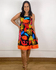 Vestido Elóa Estampado Preto