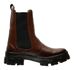 Bota Chelsea Feminina Cano Alto Sola Tratorada Luxuosa - Caramelo