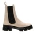 Bota Chelsea Feminina Cano Alto Sola Tratorada Luxuosa - Nude